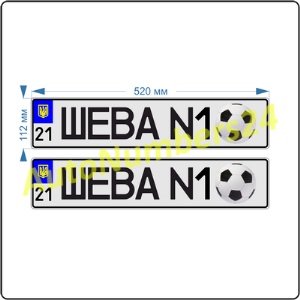 Номер індивідуальний на автотранспорт 2015 з малюнком